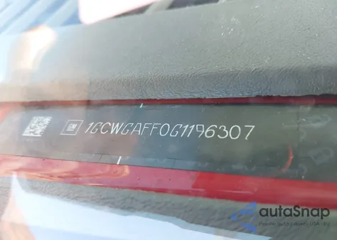 2016 Chevrolet Express 2500 Work Van from USA, damaged, VIN 1GCWGAFF0G1196307